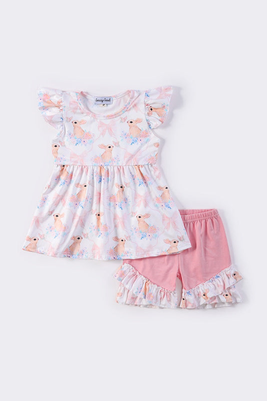 Pink Bunny Short Set