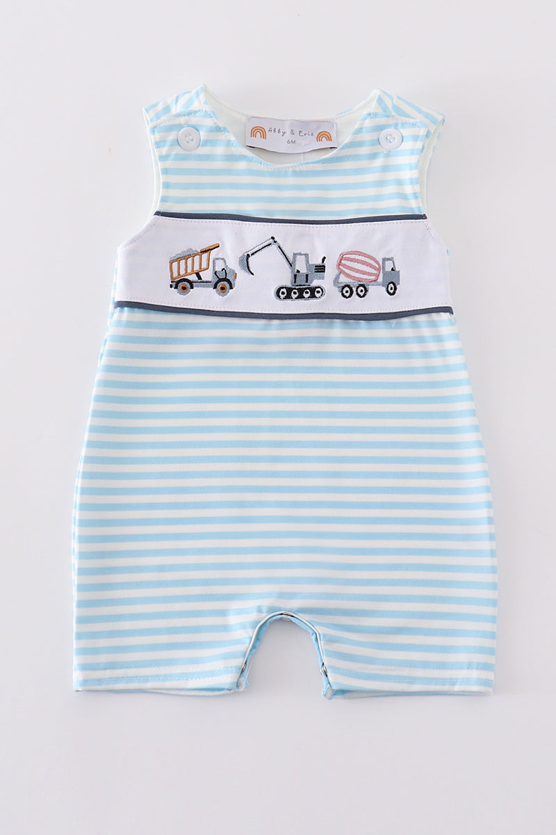 Blue Construction Romper