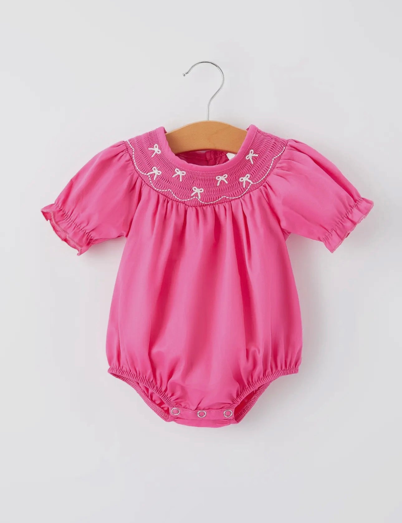 Pink Smocked Bow Bubble